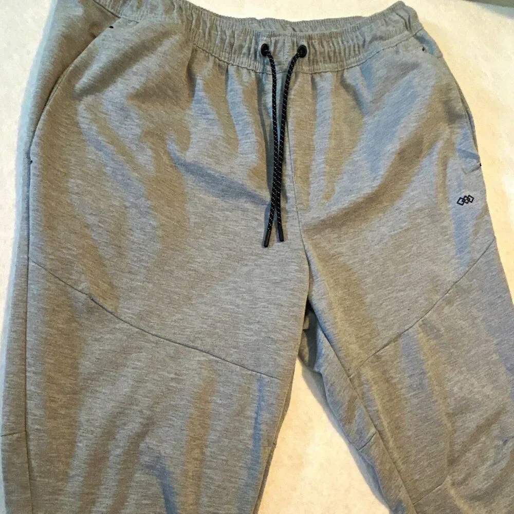 LEG3ND Men's Gray Jogger Pants 2X Knit Polyester with Pockets